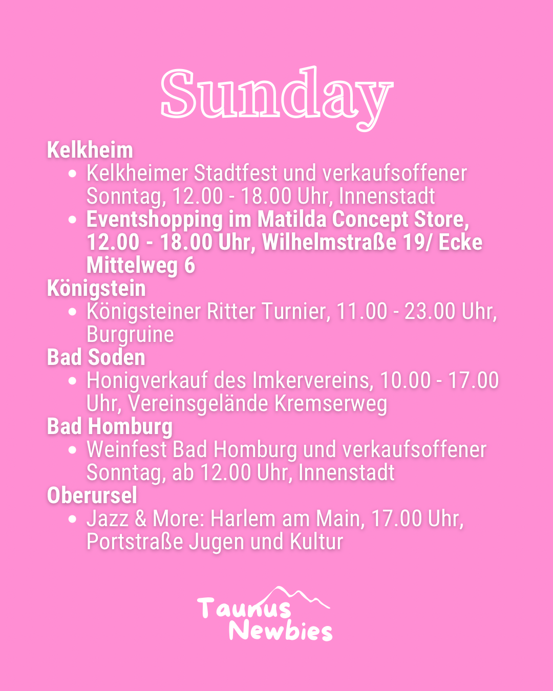 Wochenend-Tipps Sunday-Slide